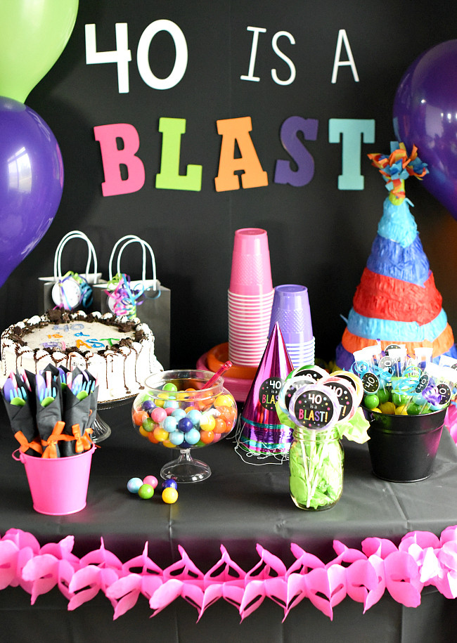 Birthday Party Decor
 40th Birthday Party 40 is a Blast – Fun Squared