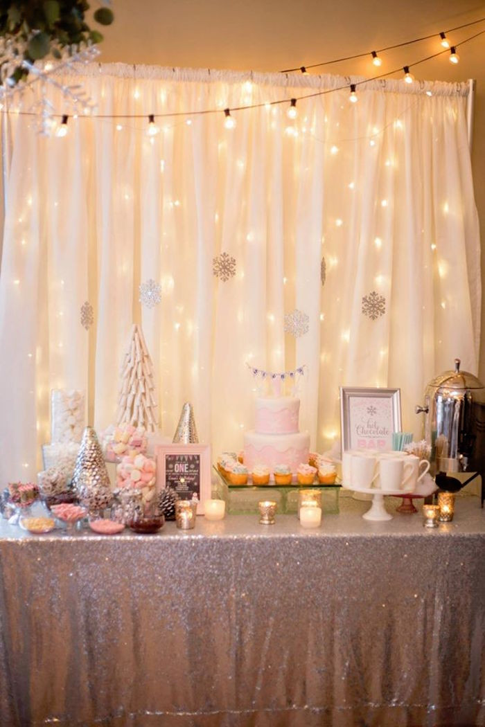 Birthday Party Decoration Ideas
 Kara s Party Ideas Winter ONEderland First Birthday Party