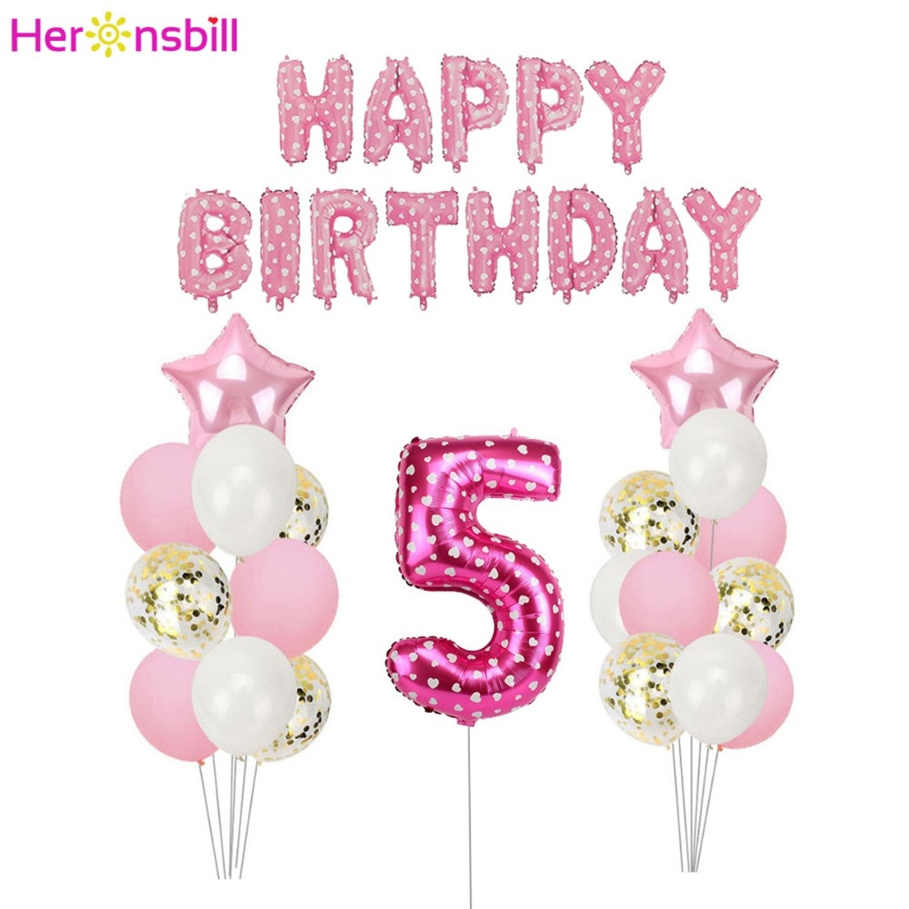 Birthday Party For 5 Year Old
 Heronsbill Number 5 Balloons Banner Kits 5th Birthday