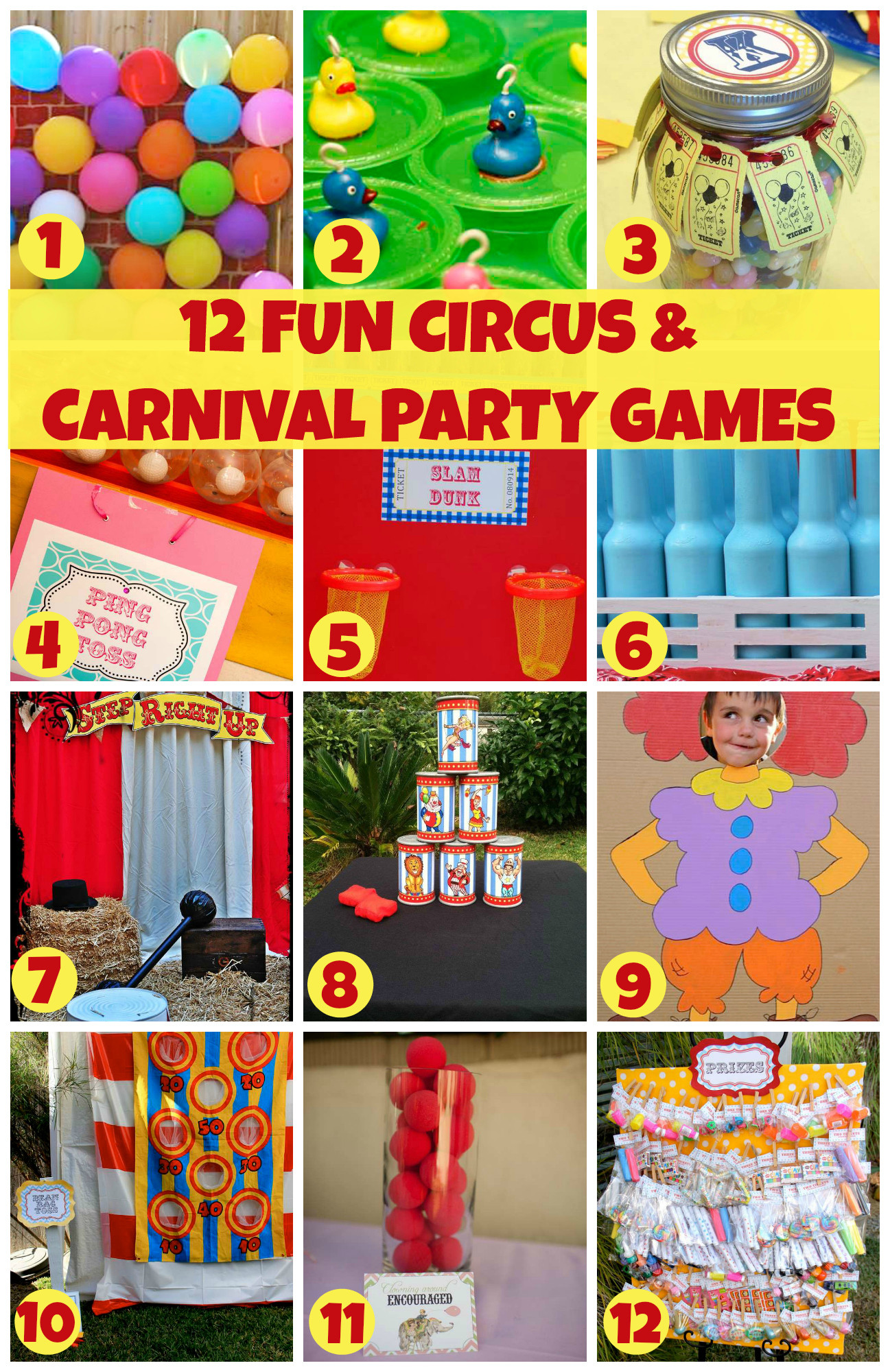 Birthday Party Game Ideas For Kids
 12 Fun Circus Carnival Party Games