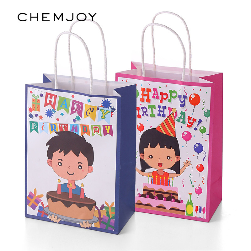 Birthday Party Gift Bags
 12pcs Kids Birthday Paper Gift Bags with Handles Cartoon
