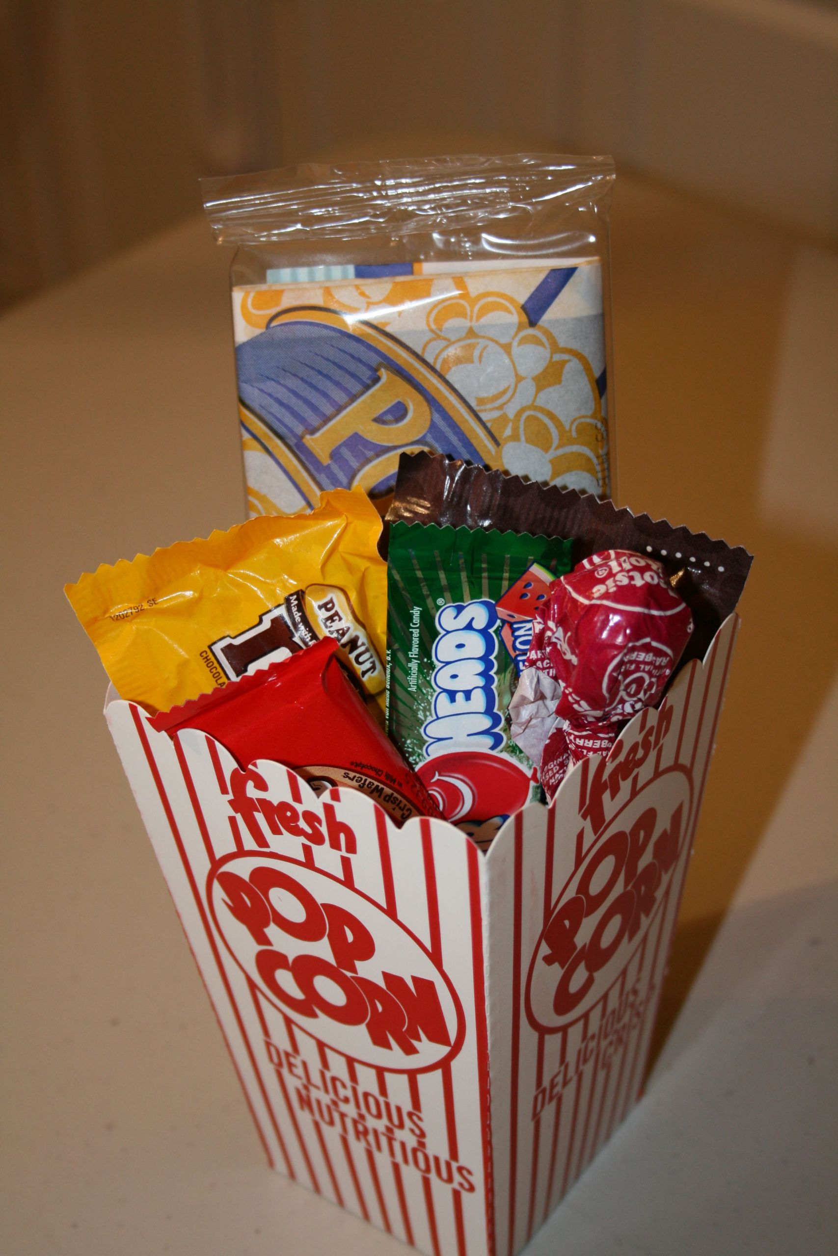 Birthday Party Goody Bag Ideas
 Movie Theater themed birthday party Goody bags filled