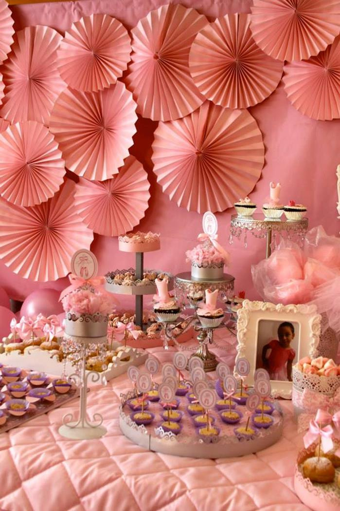 Birthday Party Ideas Decorations
 Kara s Party Ideas Pink Ballerina Birthday Party via