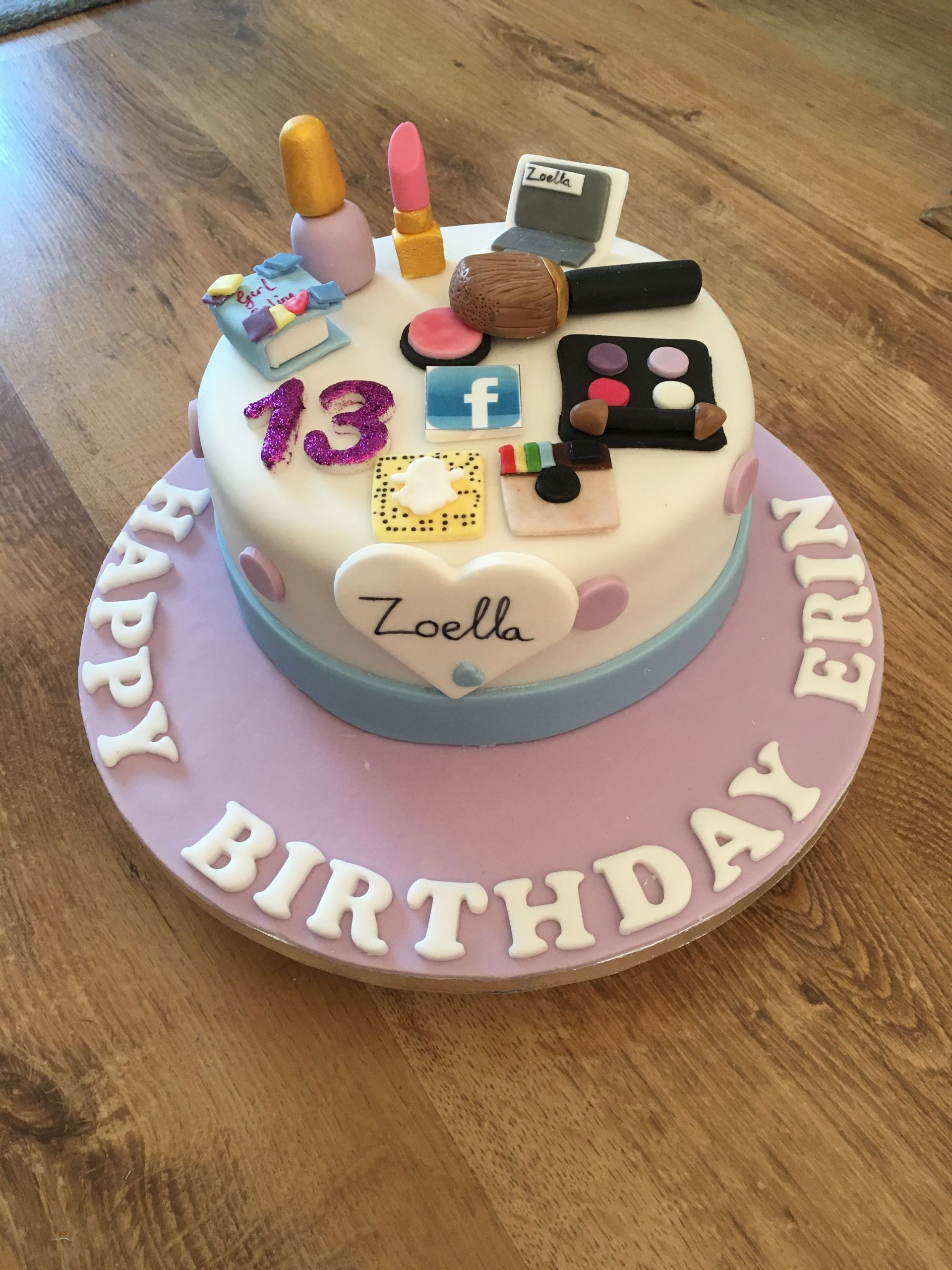 Birthday Party Ideas For 13 Year Old Boys
 Zoella theme birthday cake for 13 year old