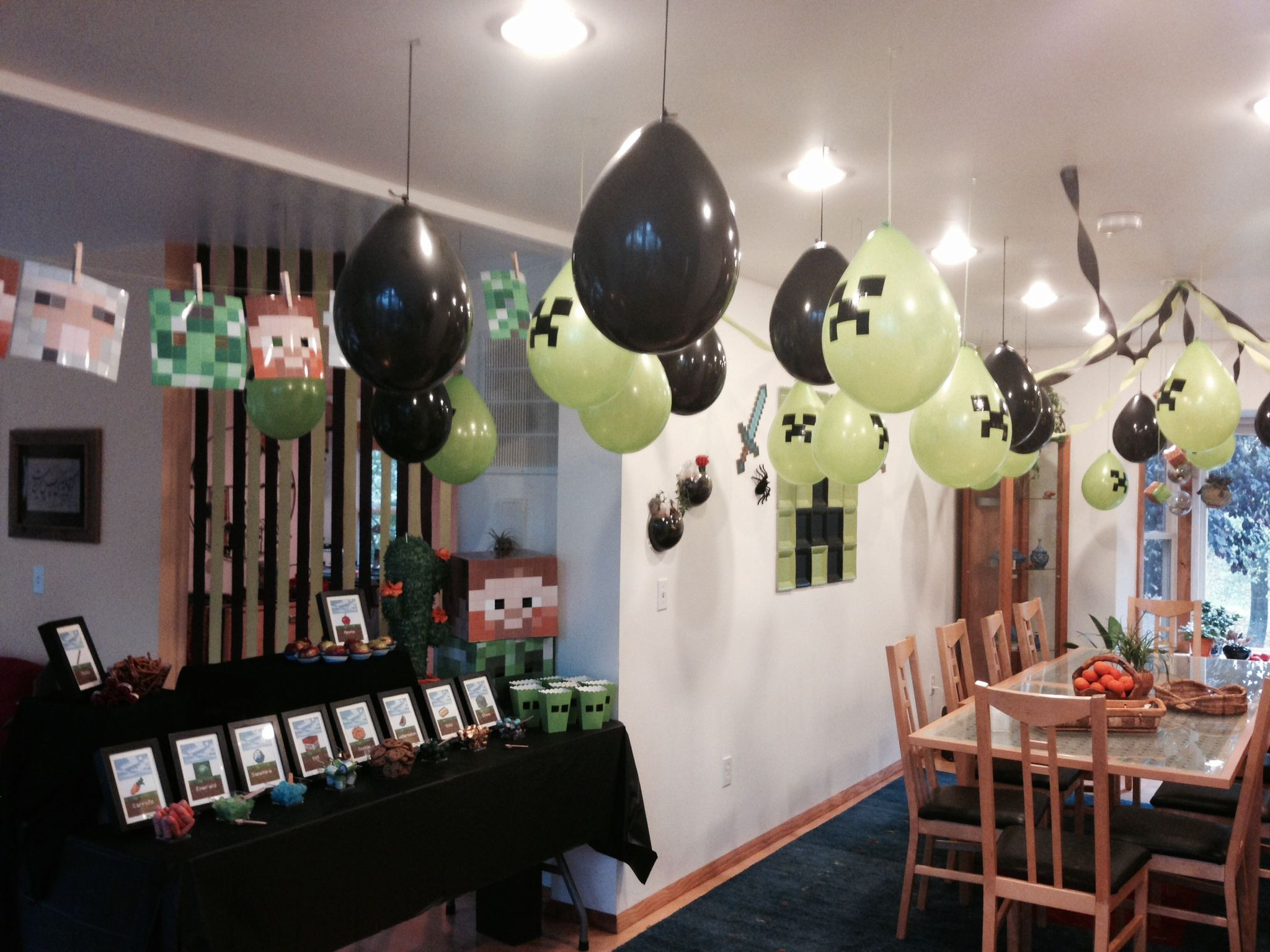 Birthday Party Ideas For 9 Year Old Boy
 mine craft birthday party balloons 9 year old boy