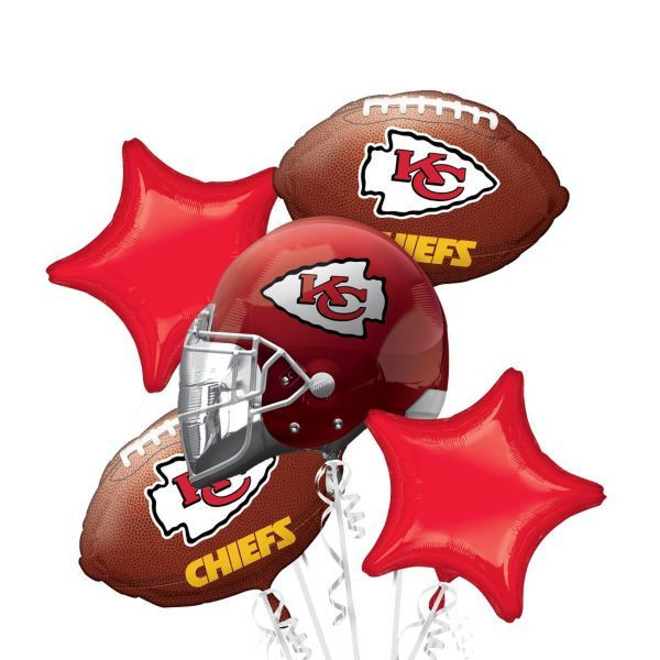 Birthday Party Ideas Kansas City
 Kansas City Chiefs Balloon Bouquet 5pc