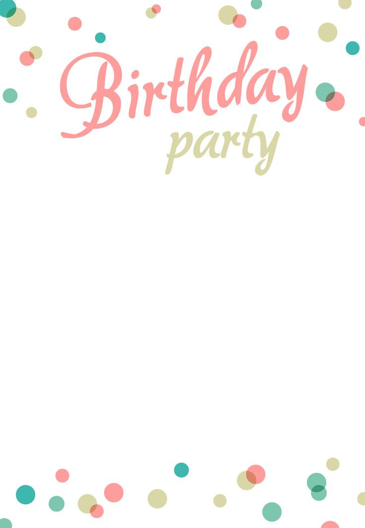 Birthday Party Invitation Template
 Birthday Party Invitations Free – FREE Printable Birthday