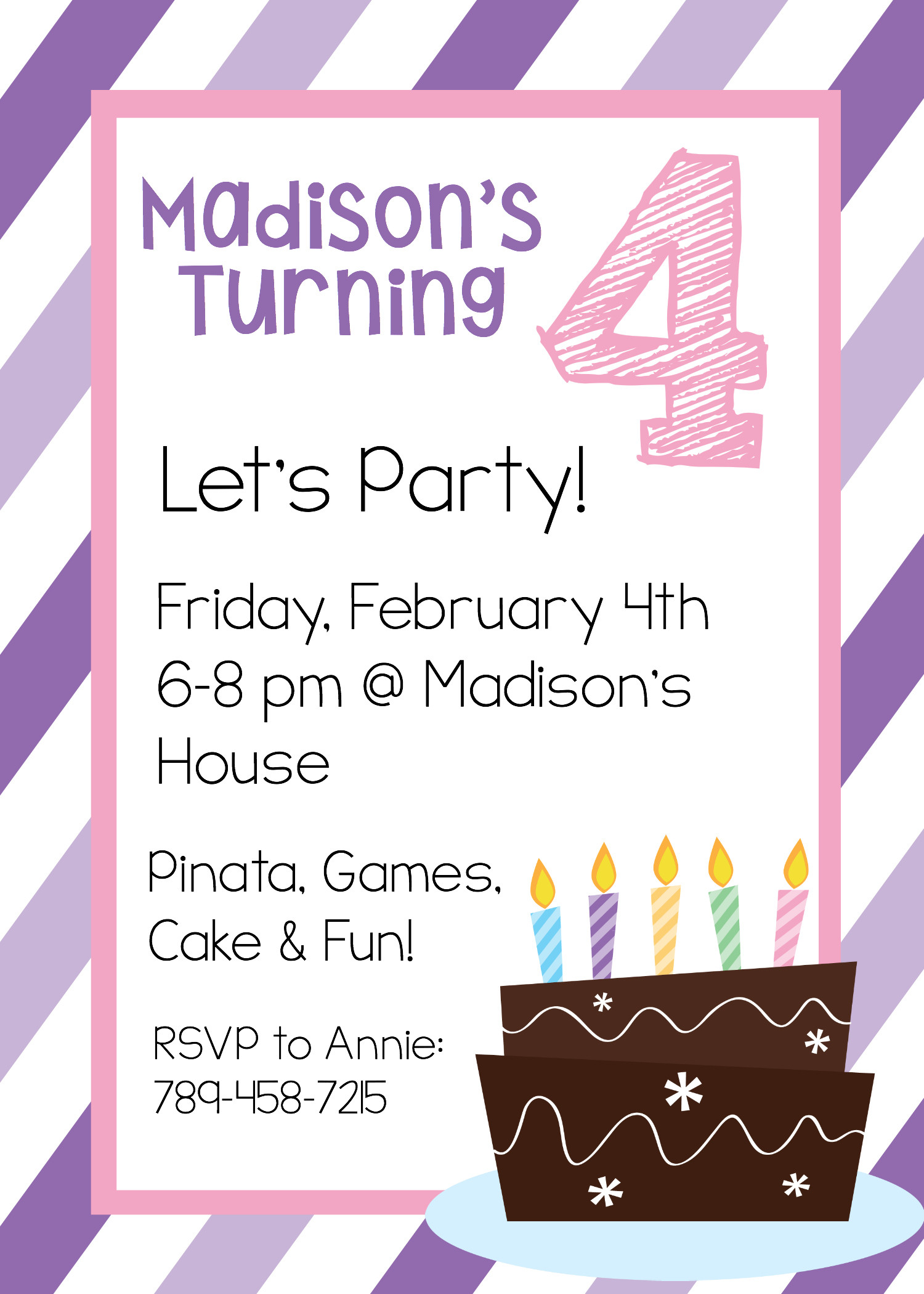 Birthday Party Invitations Template
 Free Printable Birthday Invitation Templates