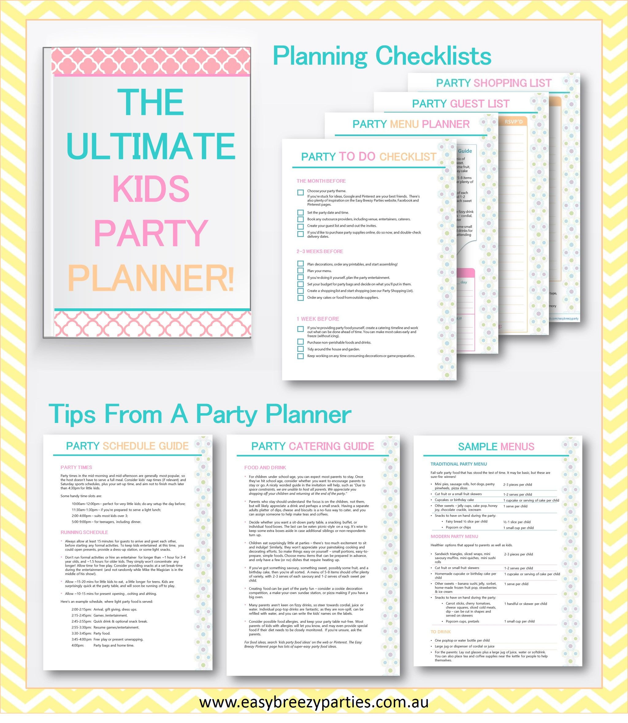Birthday Party Planner
 The Ultimate Kids Party Planner A Freebie