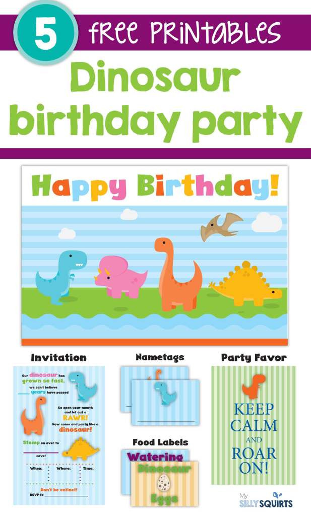 Birthday Party Printables
 Rawr FREE Dinosaur Birthday Party Printables