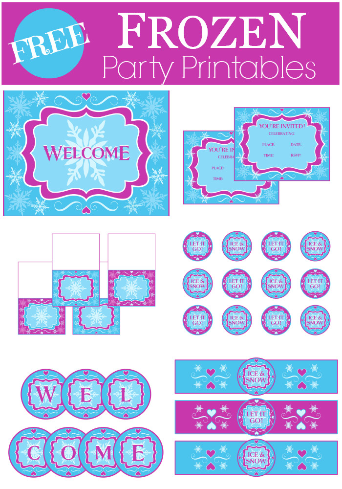 Birthday Party Printables
 Free Frozen Party Printables from Printabelle