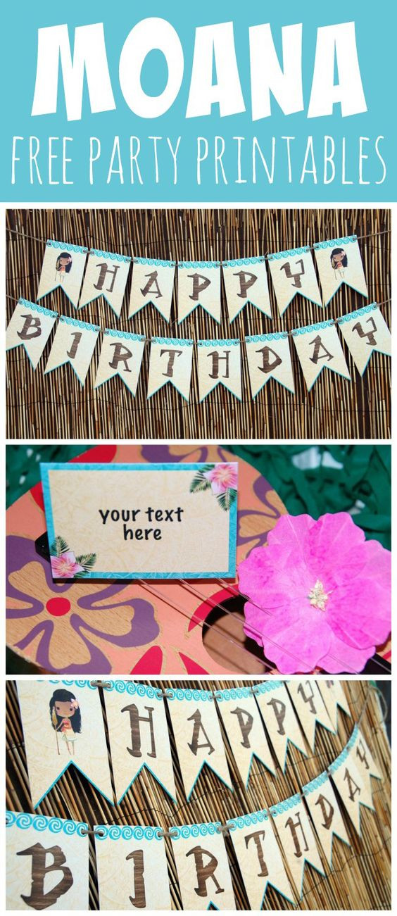 Birthday Party Printables
 Free Disney Moana Birthday Party Printables Pretty My