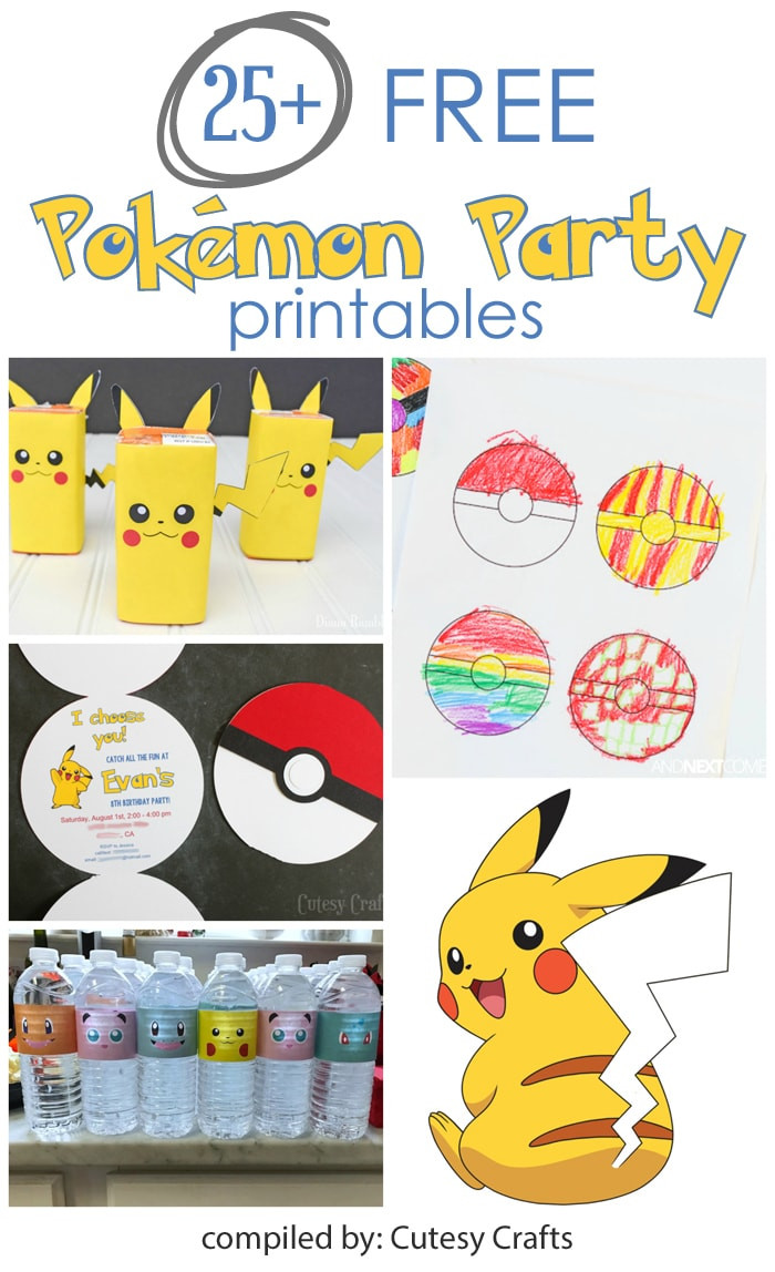 Birthday Party Printables
 25 Free Pokemon Party Printables Cutesy Crafts