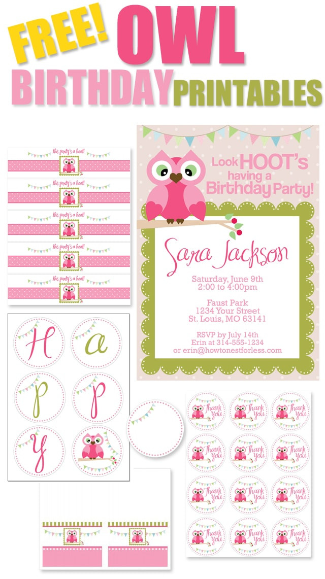 Birthday Party Printables
 FREE Birthday Party Printables How to Nest for Less™