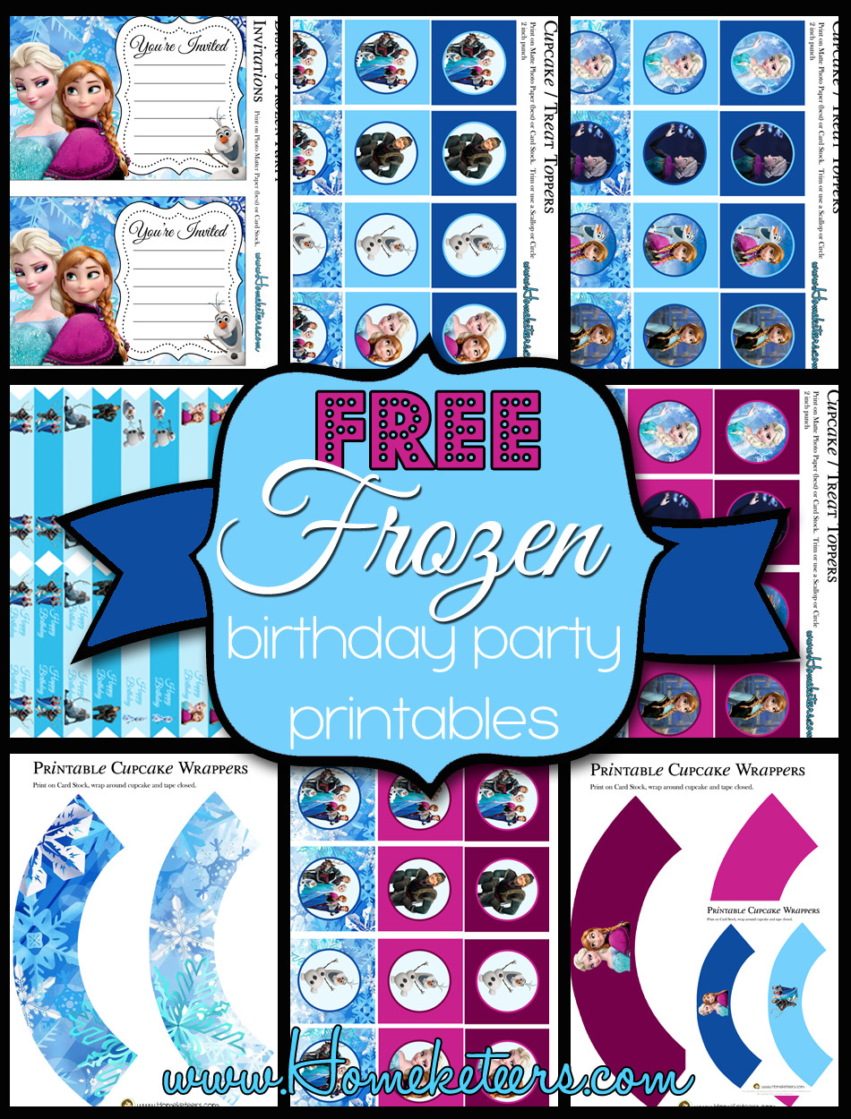 Birthday Party Printables
 Free Frozen Birthday Party Printables