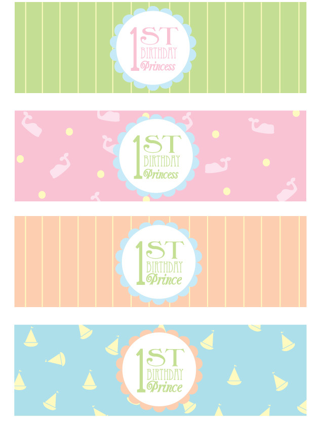 Birthday Party Printables
 Free HAPPY 1st BIRTHDAY Party Printables