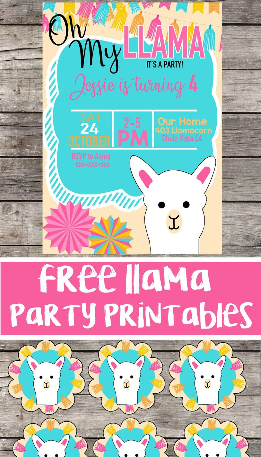 Birthday Party Printables
 Llama Birthday Party