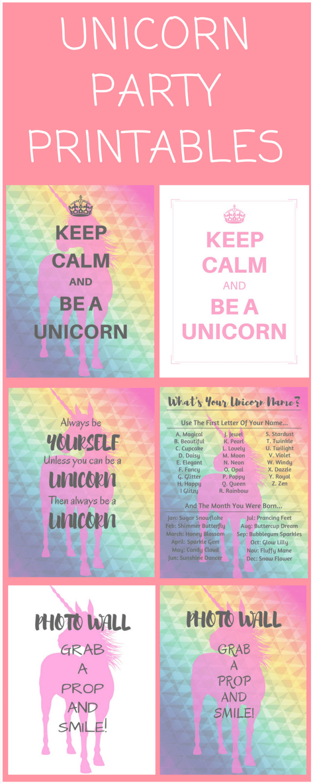 Birthday Party Printables
 Unicorn Birthday Party Printables Giant Bundle