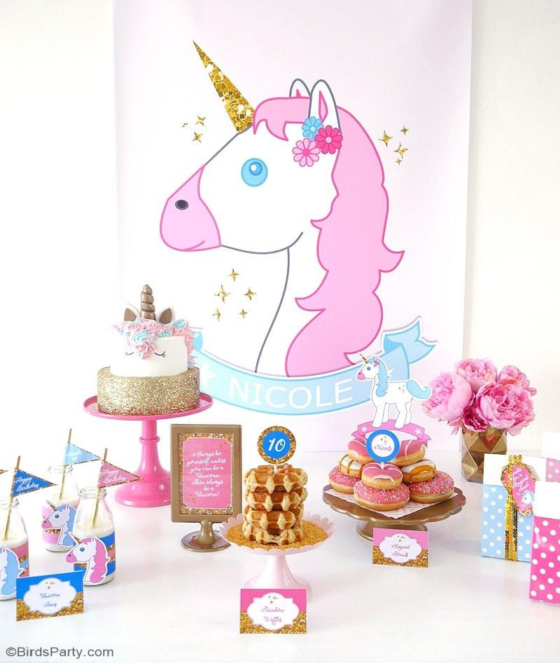 Birthday Party Printables
 Unicorn Birthday Party Printables Supplies