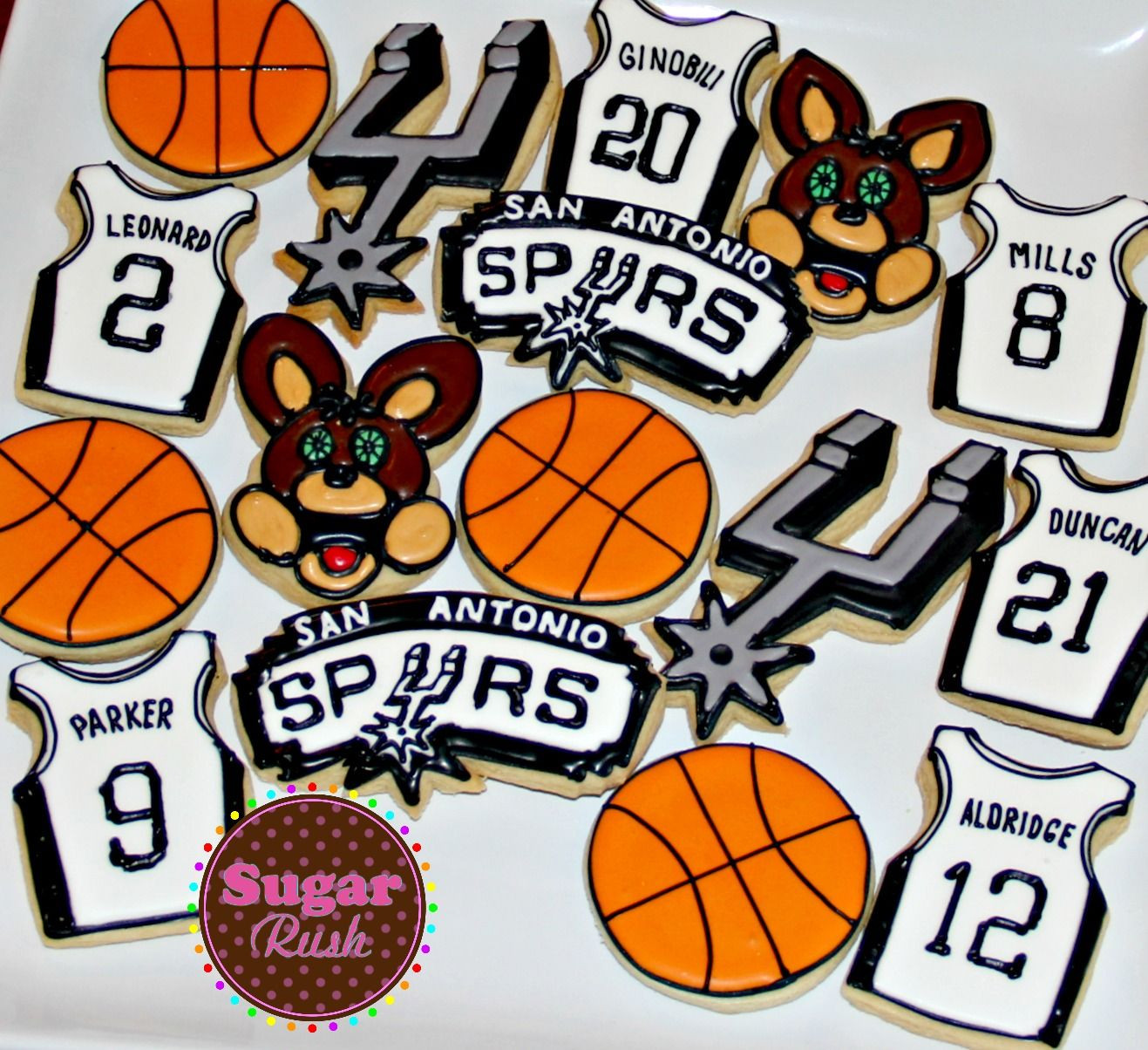Birthday Party San Antonio
 San Antonio Spurs Basketball sugar cookies