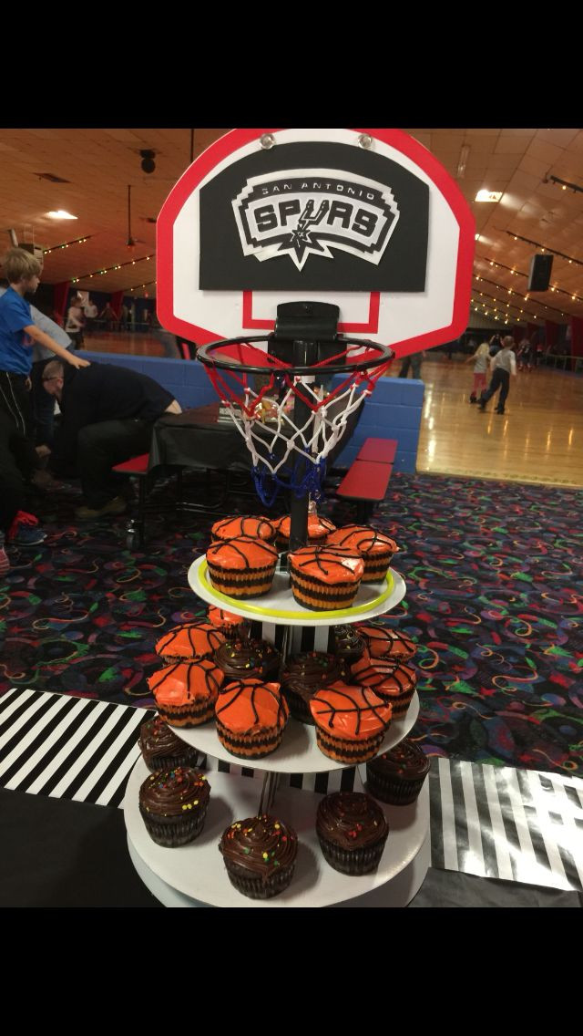 Birthday Party San Antonio
 Basketball cup cake stand