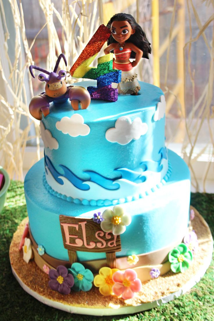 Birthday Party Tulsa
 Elsa s Moana Birthday Party Moana Cake from All Things