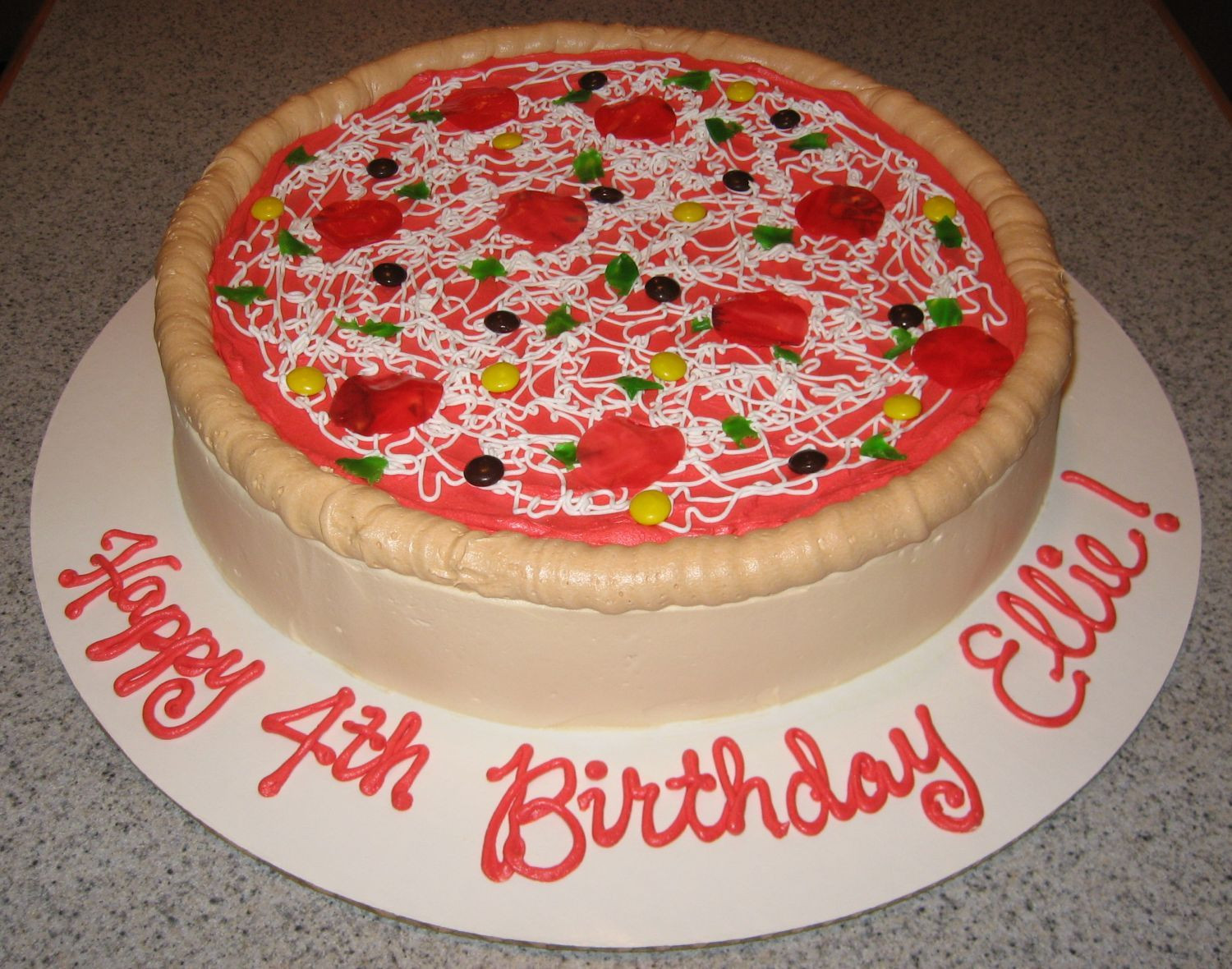 Birthday Pizza Cake
 Pizza birthday cake This cake was for a little girl who