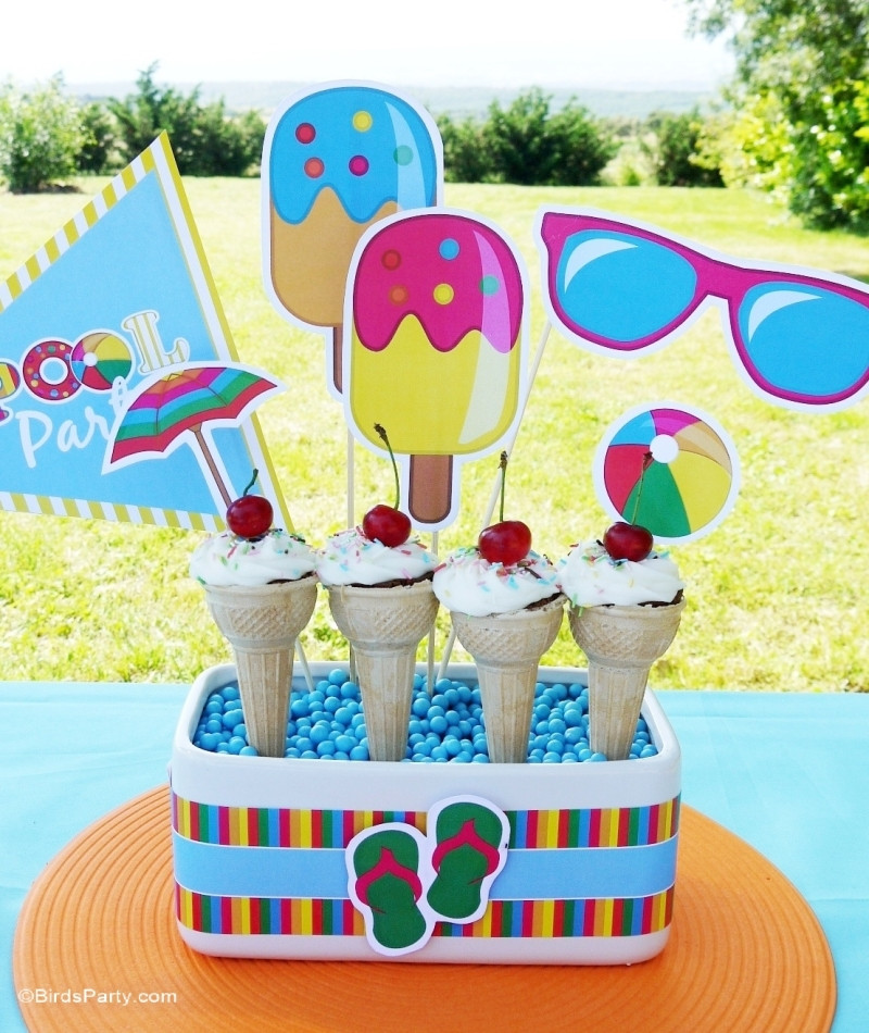 Birthday Pool Party Ideas
 Pool Party Ideas & Kids Summer Printables Party Ideas