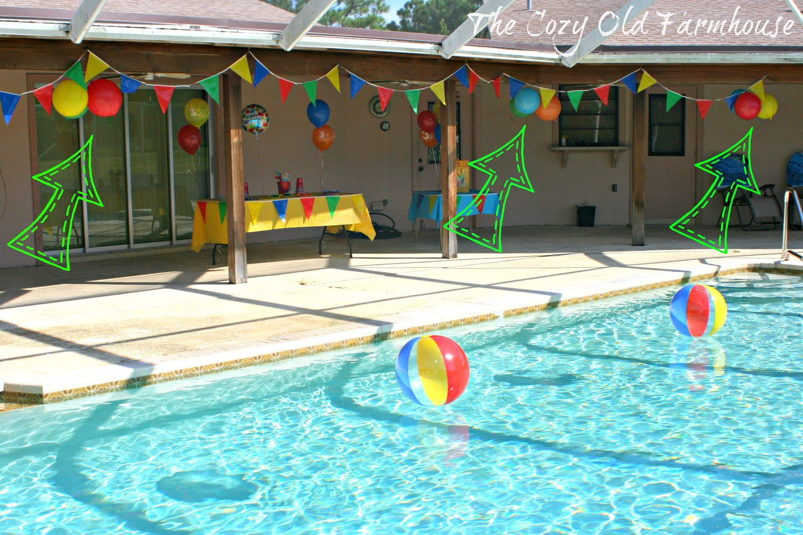 Birthday Pool Party Ideas
 The Cozy Old "Farmhouse" Simple and Bud Friendly Pool