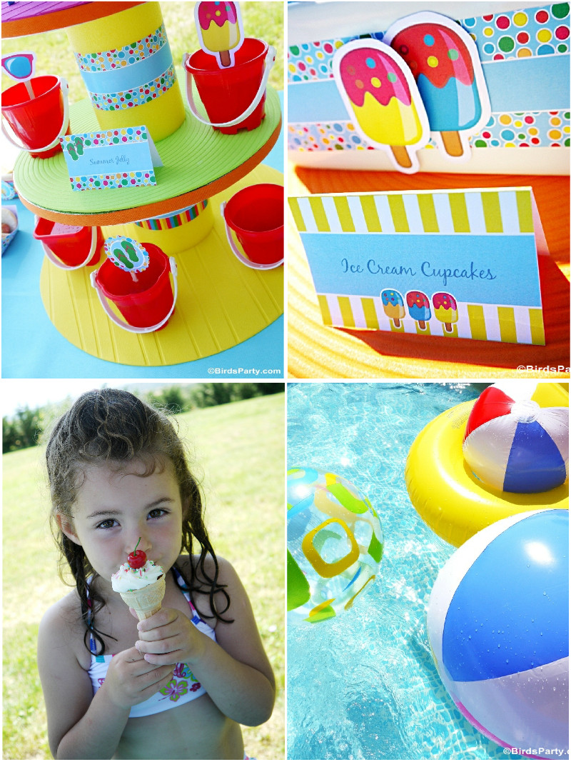 Birthday Pool Party Ideas
 Pool Party Ideas & Kids Summer Printables Party Ideas