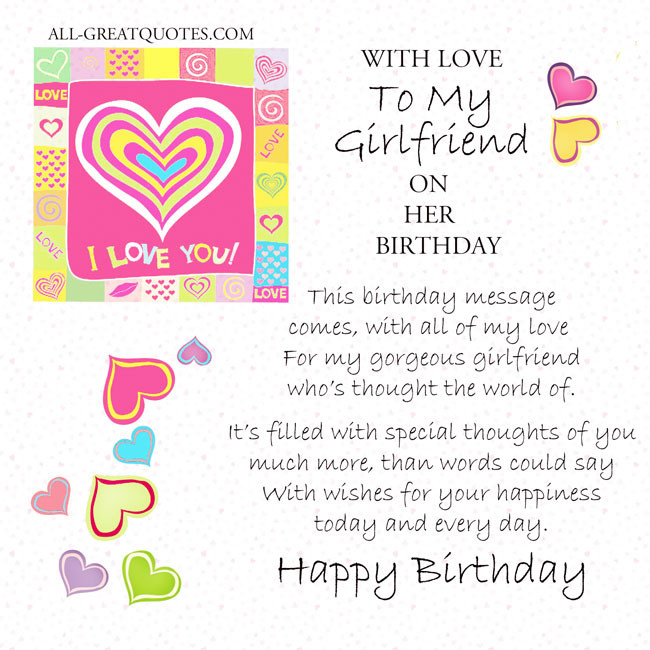 Birthday Quote For Girlfriend
 My Birthday Quotes For Girlfriend QuotesGram