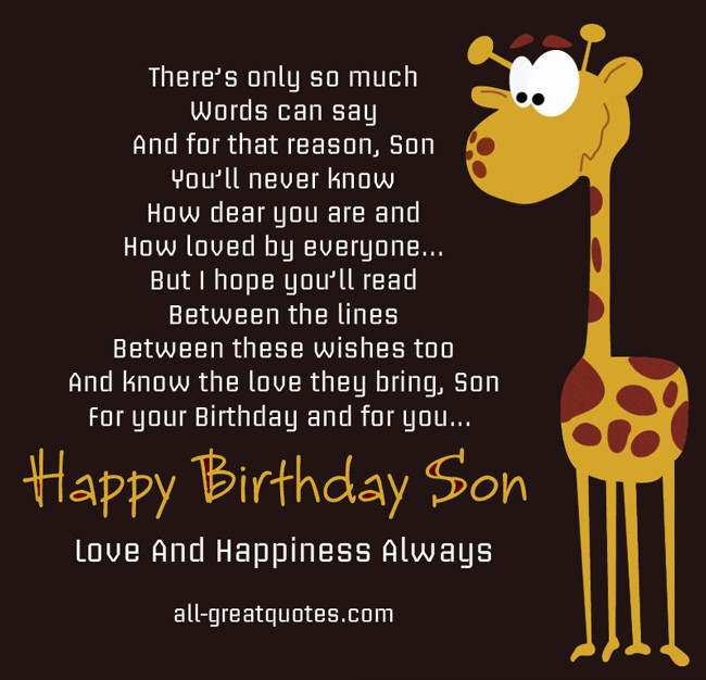 Birthday Quotes For Son
 Happy 22 Birthday Son Quotes QuotesGram