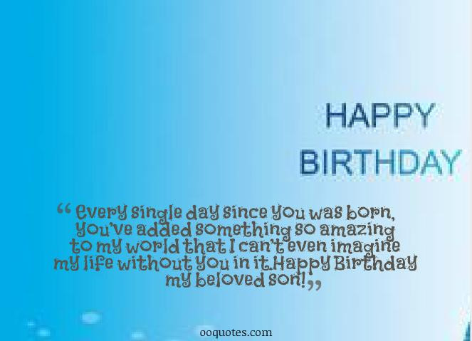 Birthday Quotes For Son
 Happy Birthday Son Quotes QuotesGram