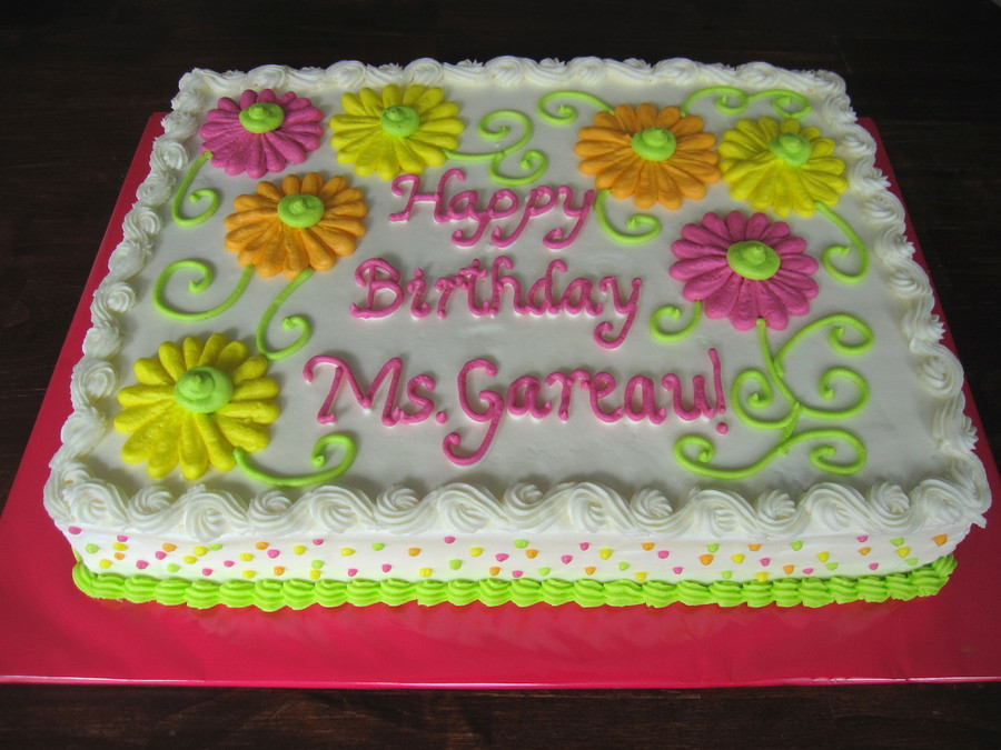 Birthday Sheet Cakes
 Gerber Daisies CakeCentral