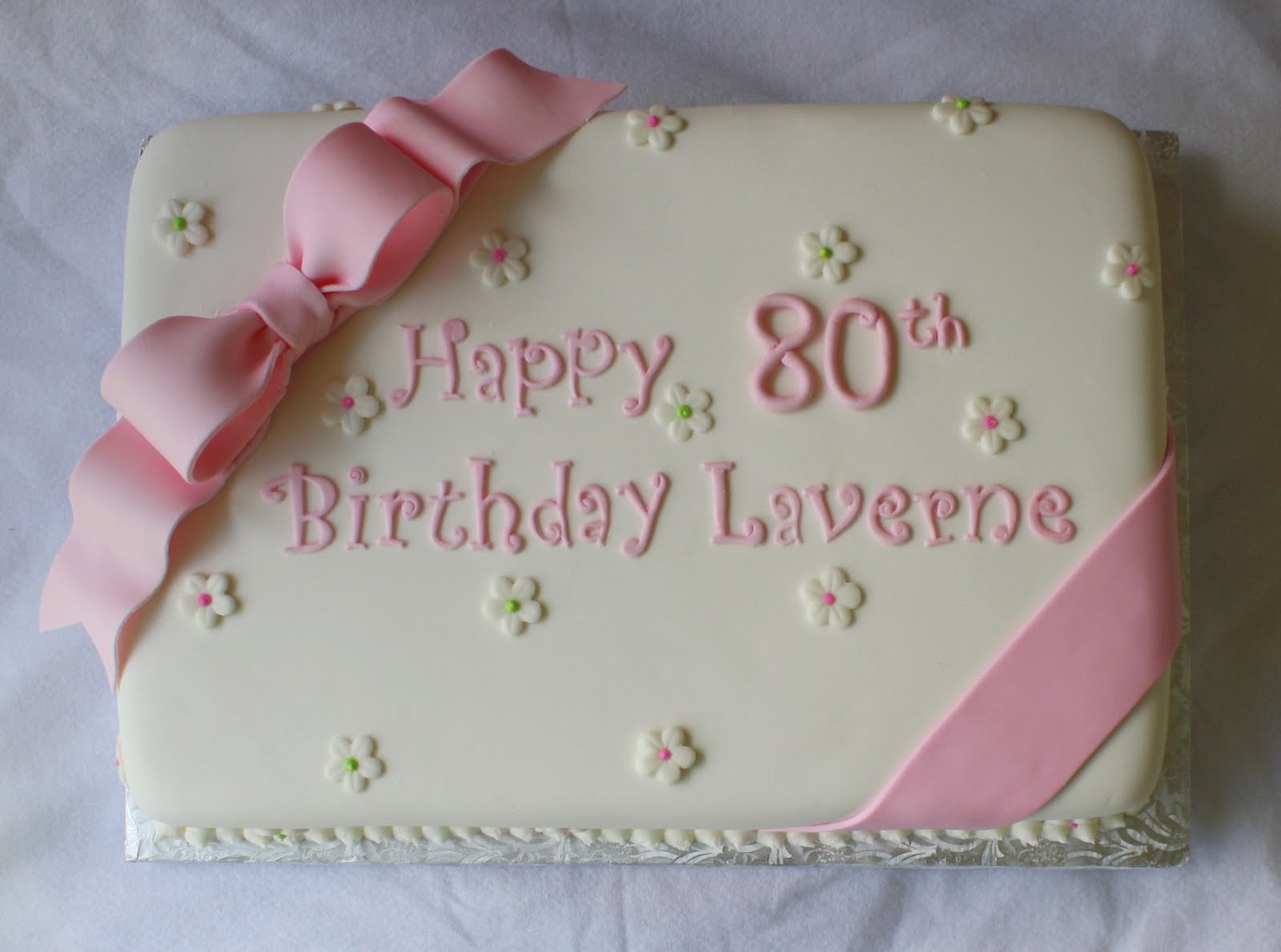 Birthday Sheet Cakes
 Pink & Green Sheet Cakes for 1st and 80th Birthdays