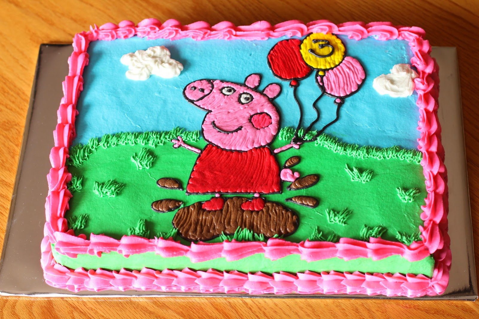 Birthday Sheet Cakes
 The Gano s Happy 3rd Bithday Peppa Pig Sheet Cake