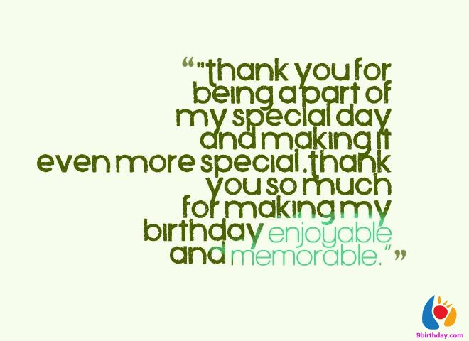 Birthday Thank You Quotes
 Quotes about Birthday thank you 27 quotes