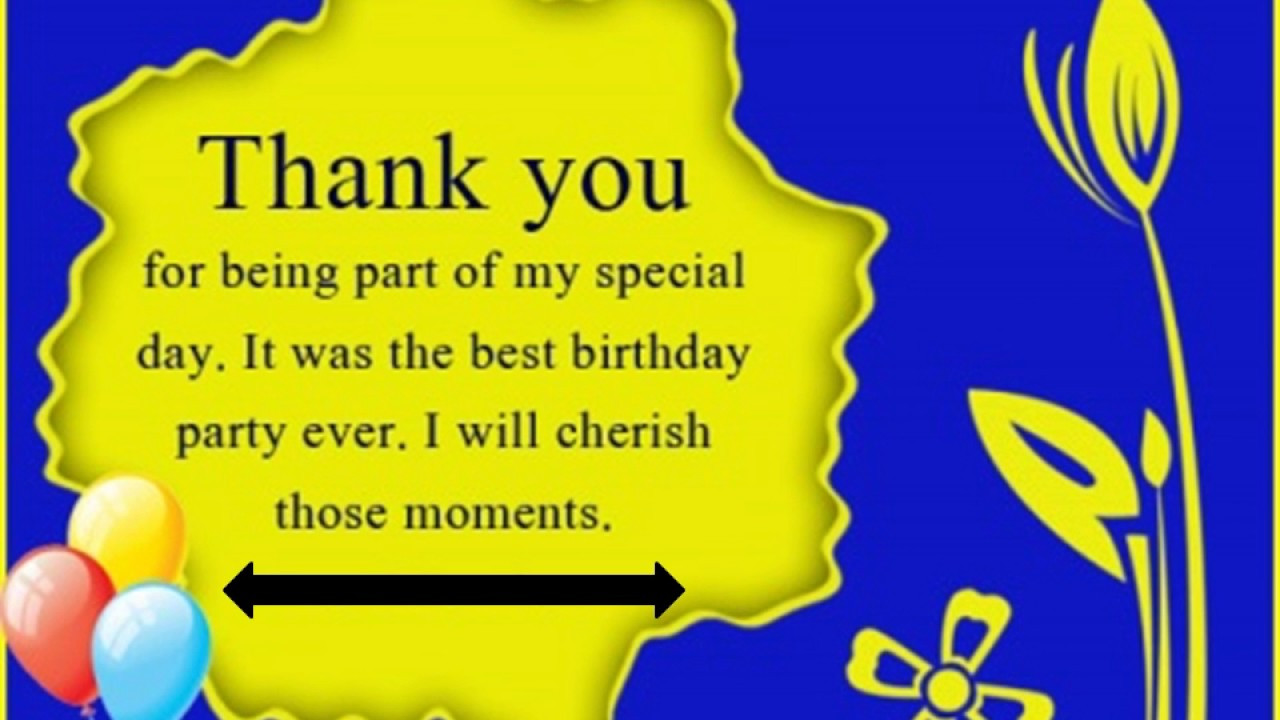 Birthday Thank You Quotes
 Birthday Thank You Messages Quotes Saying Thank You for