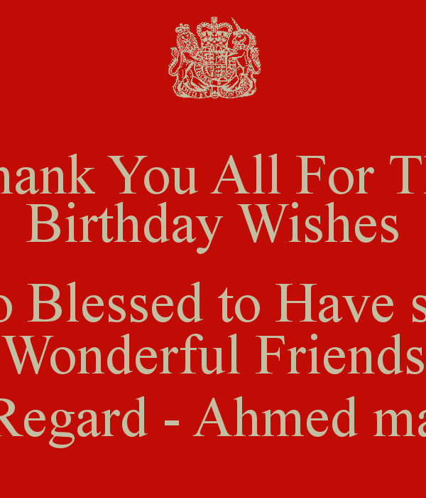 Birthday Thank You Quotes
 Thank You For Birthday Wishes Quotes QuotesGram