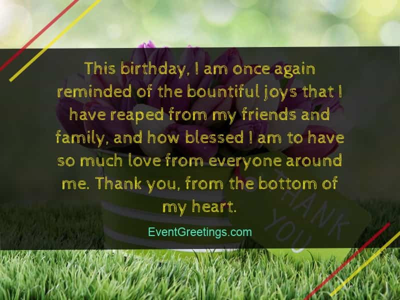 Birthday Thanks Quotes
 50 Best Thank You Messages for Birthday Wishes Quotes