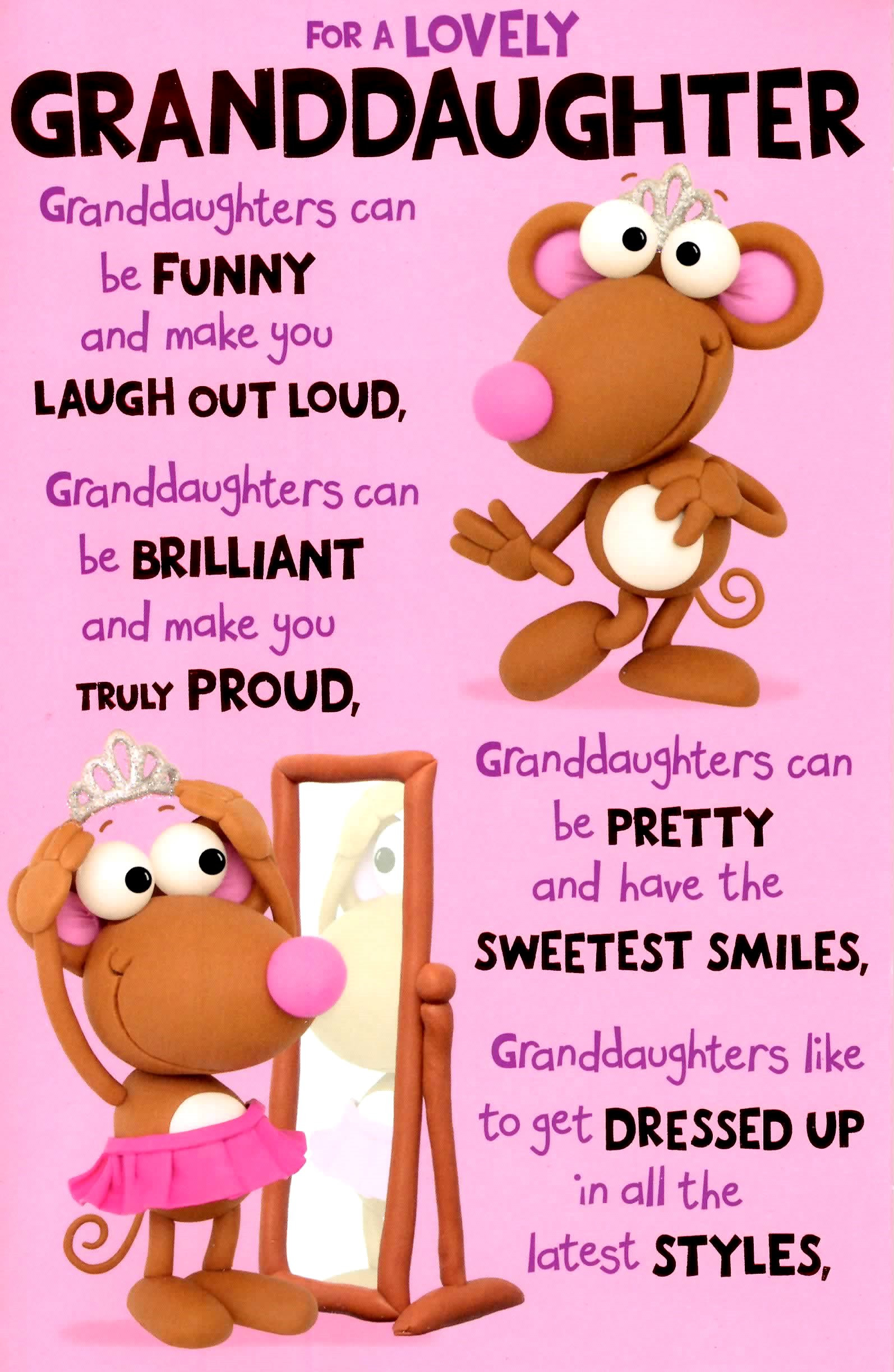 Birthday Wishes For A Granddaughter
 Cute Wonderful Granddaughter Birthday Greeting Card