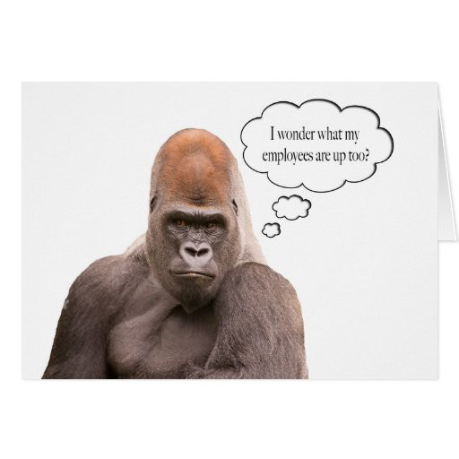 Birthday Wishes For Boss Funny
 Funny Gorilla Happy Birthday Boss Card