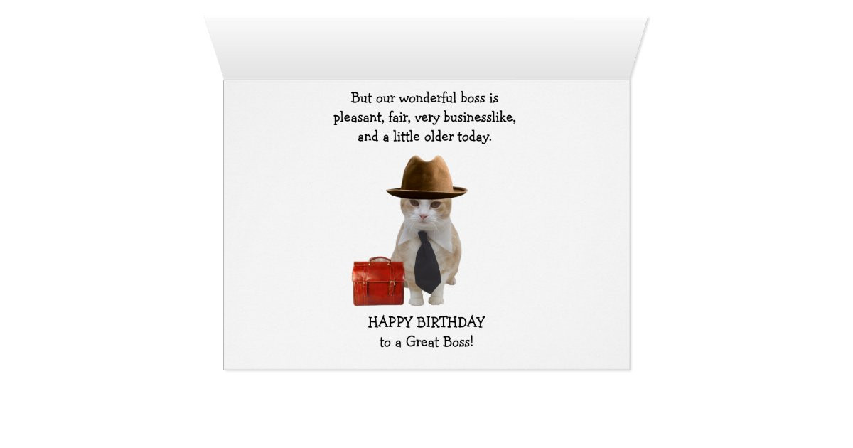 Birthday Wishes For Boss Funny
 Funny Boss Birthday Greeting Card