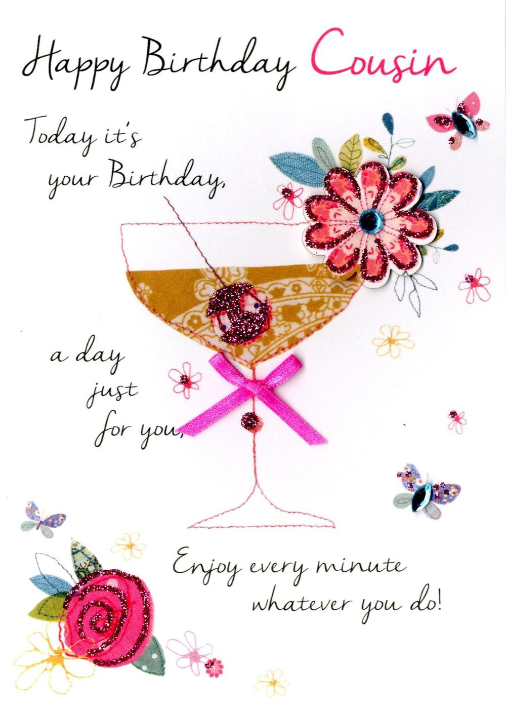 Birthday Wishes For Cousin Female
 Female Cousin Happy Birthday Greeting Card Cards