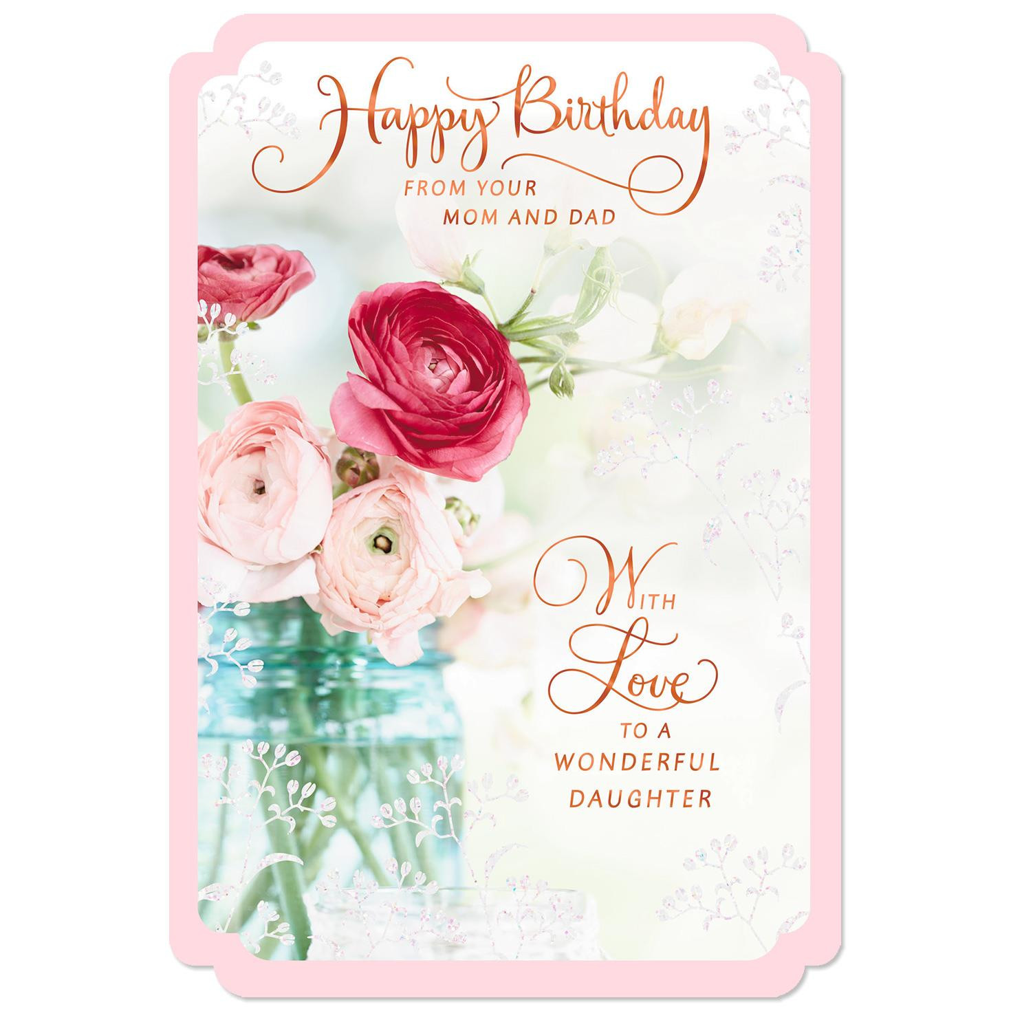 Birthday Wishes For Daughter From Mom
 Wishes for a Wonderful Daughter Birthday Card from Mom and