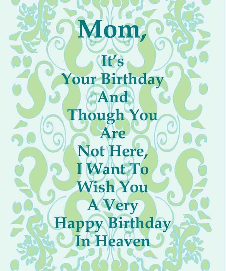 Birthday Wishes For Deceased
 Items similar to Happy Birthday Card To a Deceased Mom