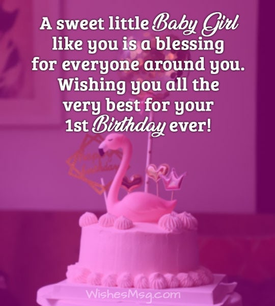 Birthday Wishes For Girl
 First Birthday Wishes and Messages For Baby WishesMsg