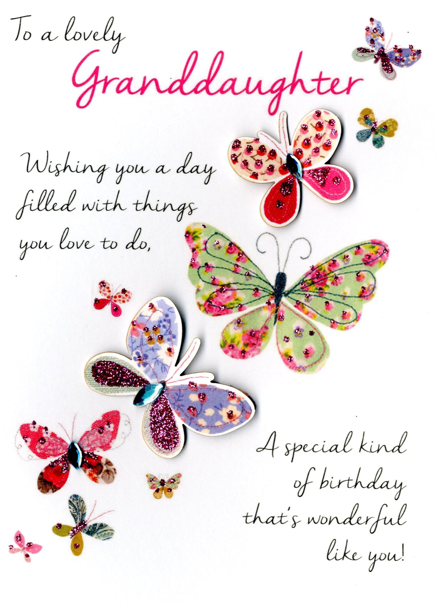 Birthday Wishes For Granddaughters
 Lovely Granddaughter Birthday Greeting Card