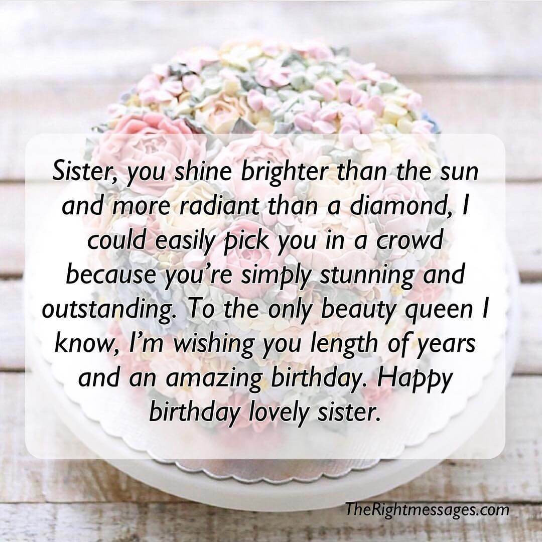 Birthday Wishes For Sister Quotes
 Short And Long Birthday Messages Wishes & Quotes For