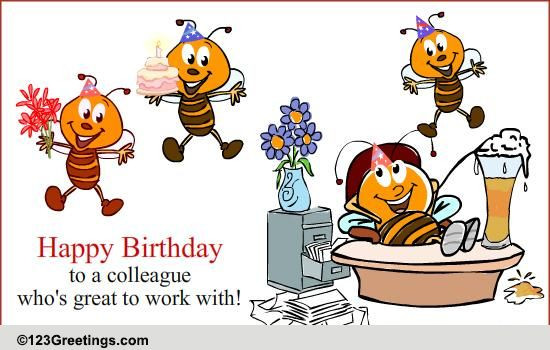 Birthday Wishes To A Colleague
 Birthday Wish For A Colleague Free Boss & Colleagues